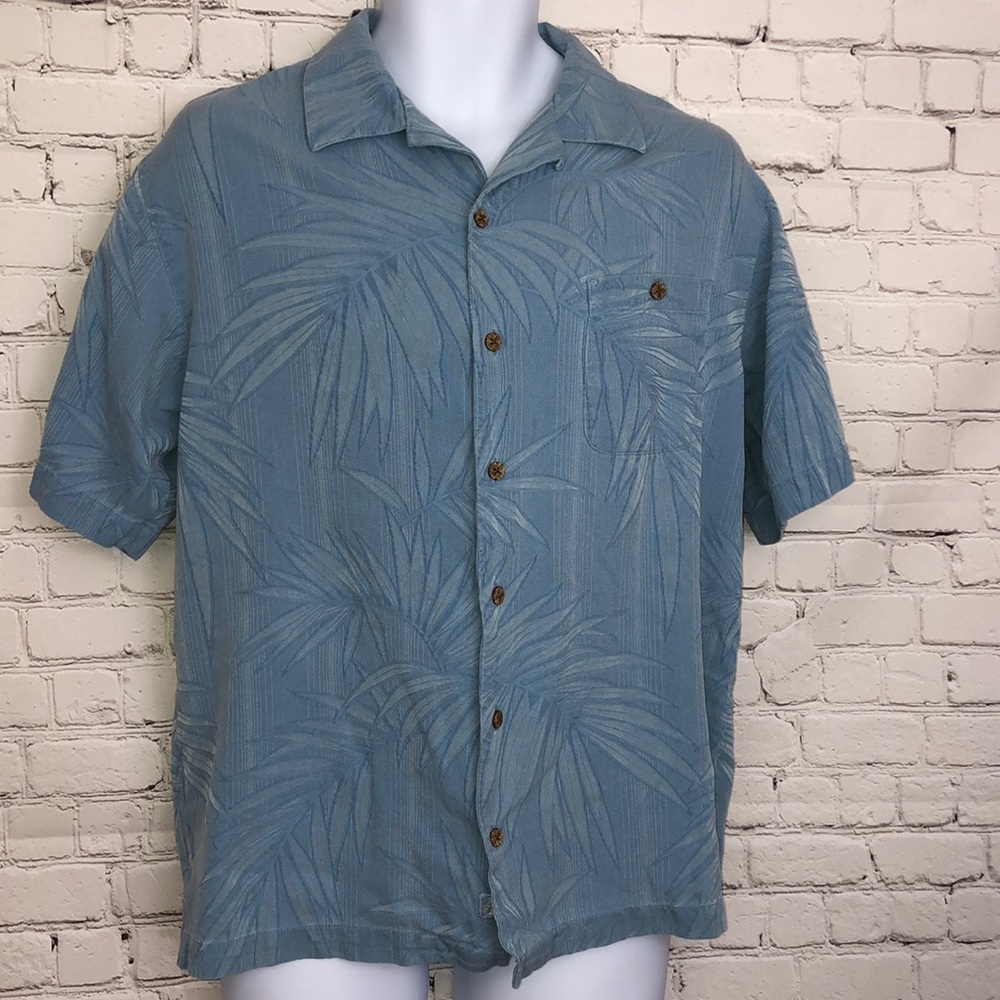 Tommy Bahama Palm Tree Silk Aloha Shirt